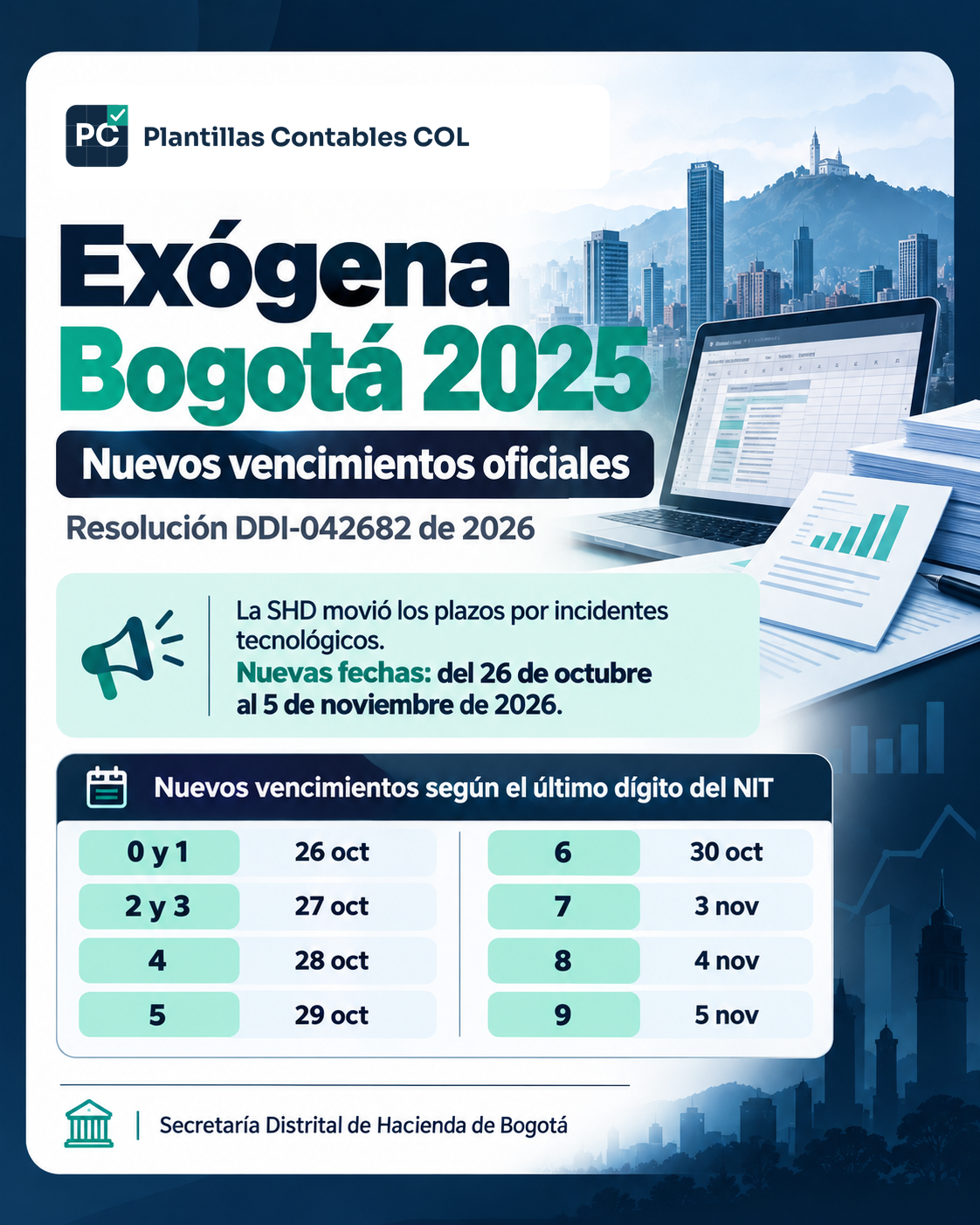 Exógena Bogotá 2025: nuevo calendario del 26 de octubre al 5 de noviembre