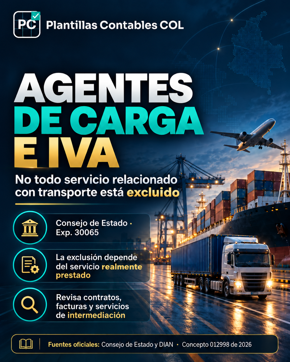 Consejo de Estado: no todos los servicios de los agentes de carga internacional están excluidos de IVA