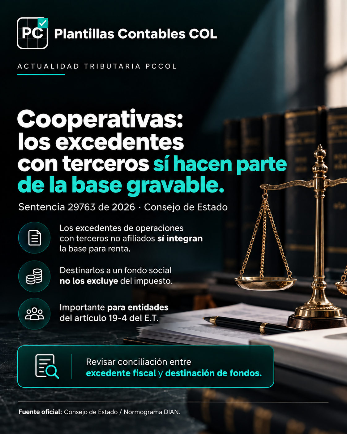 Cooperativas: los excedentes con terceros sí integran la base gravable de renta