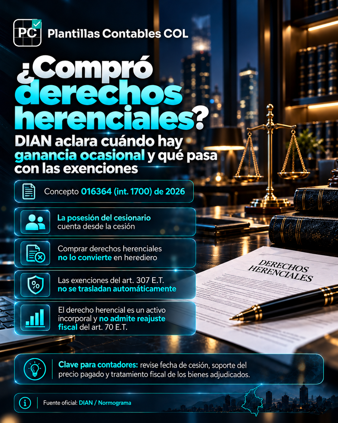 ¿Compró derechos herenciales? DIAN aclara cuándo hay ganancia ocasional y qué pasa con las exenciones