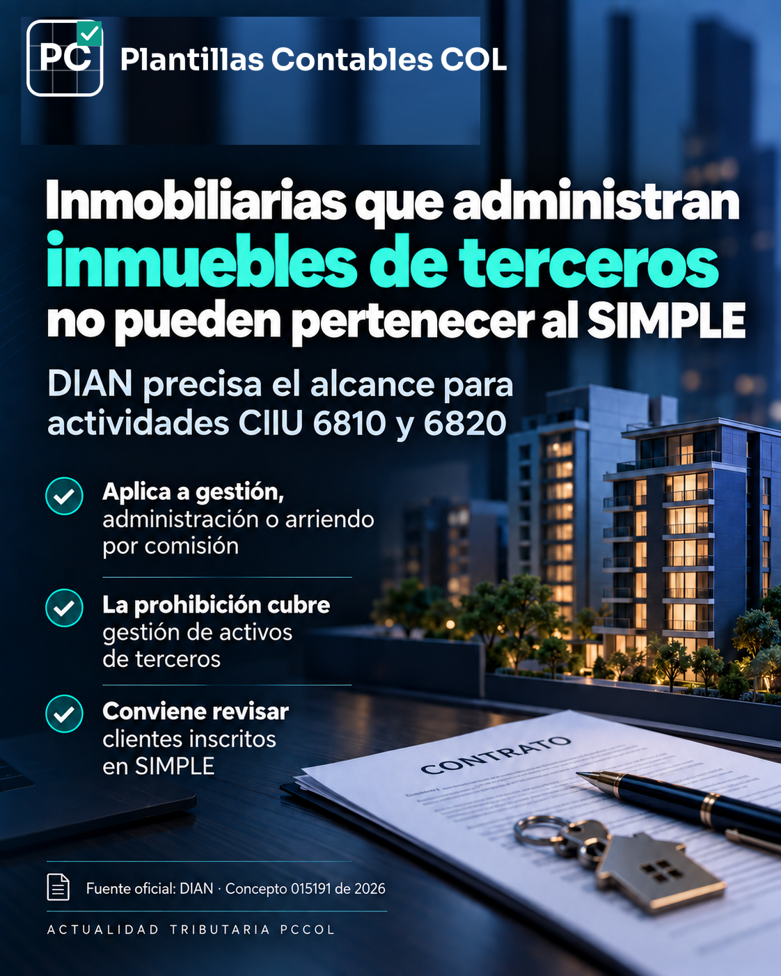 Inmobiliarias que administran inmuebles de terceros no pueden pertenecer al SIMPLE