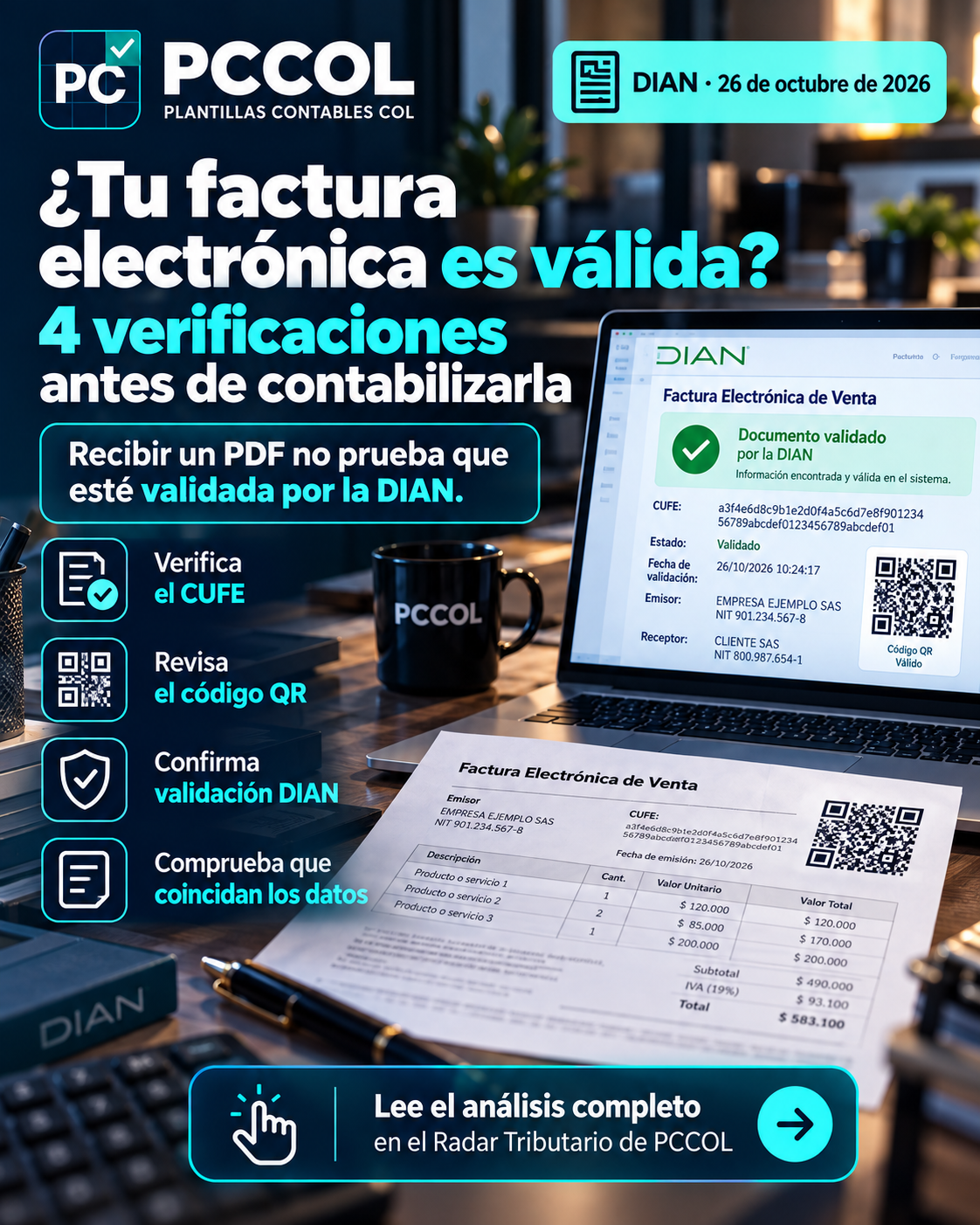 ¿Tu factura electrónica es válida? Cuatro verificaciones antes de contabilizarla