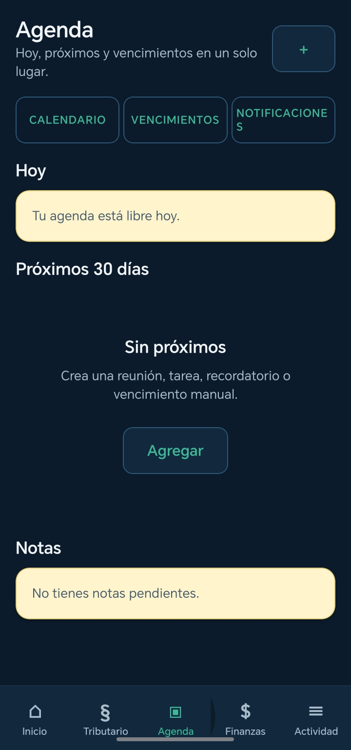 Agenda y vencimientos de PCCOL App